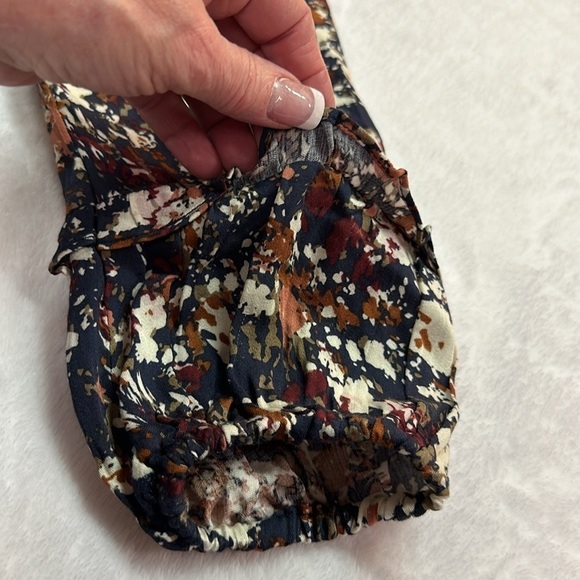 Tribal Shiela’s Home 50th Anniversary W/Frill Dk Ocean Graphic Blouse NWT M - Picture 6 of 12